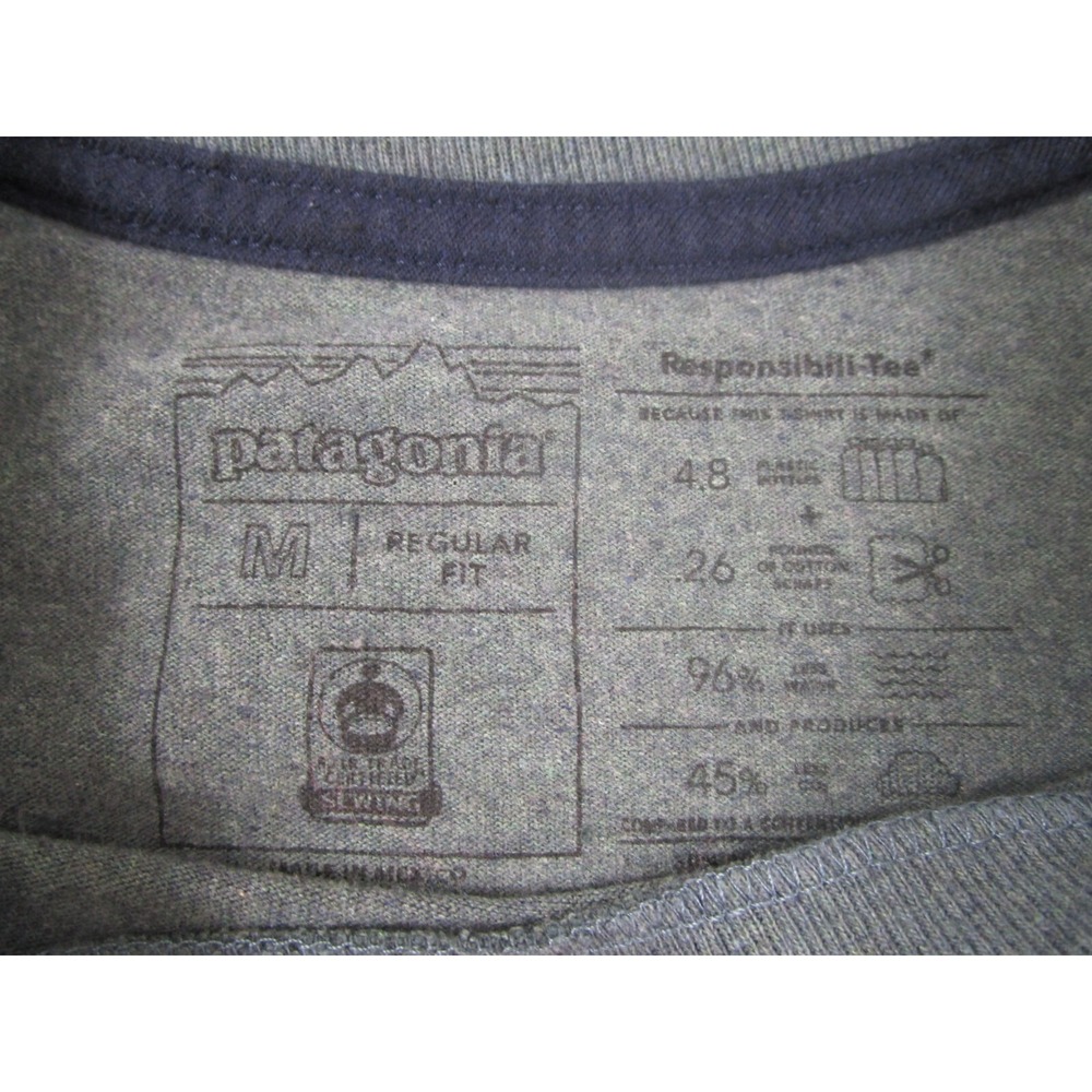 Patagonia Shirt Mens Medium Green Crew Neck Short Sleeve Outdoor - Picture 4 of 9